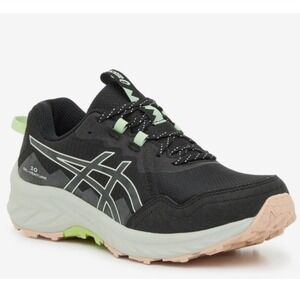 ASICS Gel Venture 10 Black Whisper Green Women's Running Sneaker - Size 12